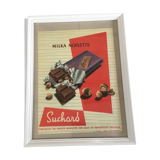 Vintage advertising poster frame suchard