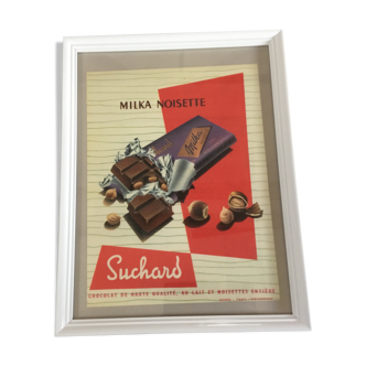 Vintage advertising poster frame suchard