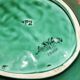 Duo dish dish in Sarreguemines cabbage leaf slip