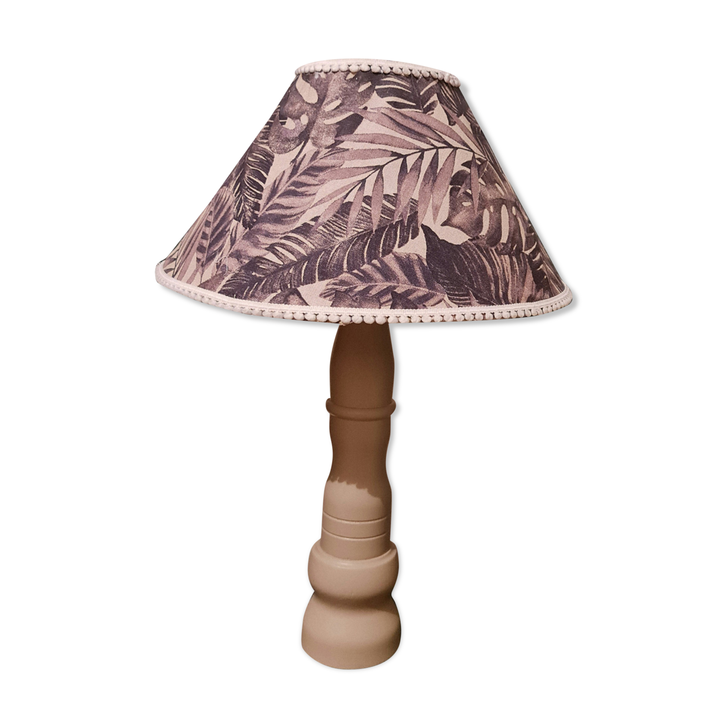 Lamp foot wood cabinetmaker color pepper abbat day jungle fabrics beige and black