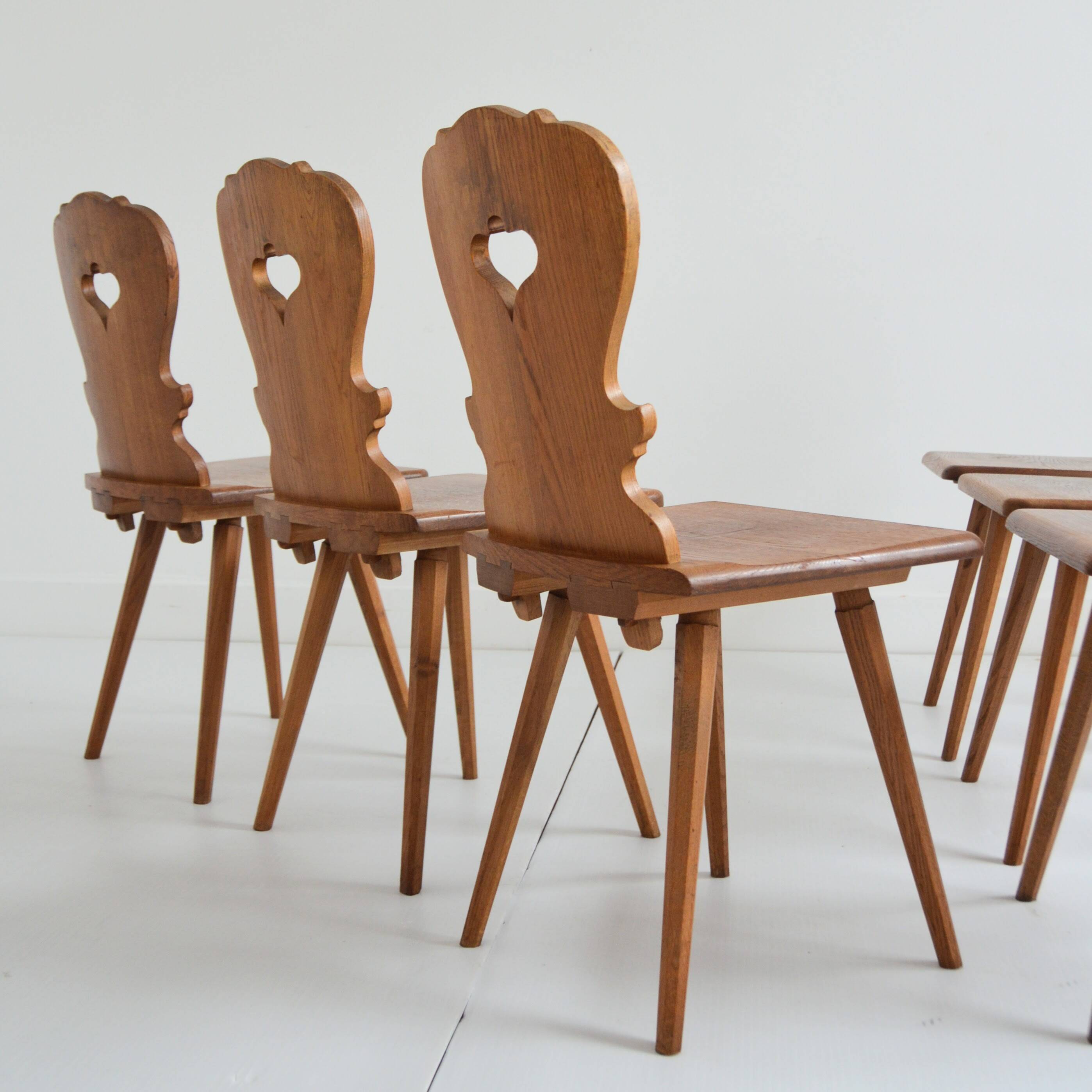 6 Swedish Brutalist chairs, 1960