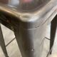 Genuine TOLIX H75 industrial high bar stool, stackable, varnished metal.