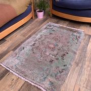 Vintage Turkish Oushak Rug 106x66 cm shabby carpet Ushak Region Small