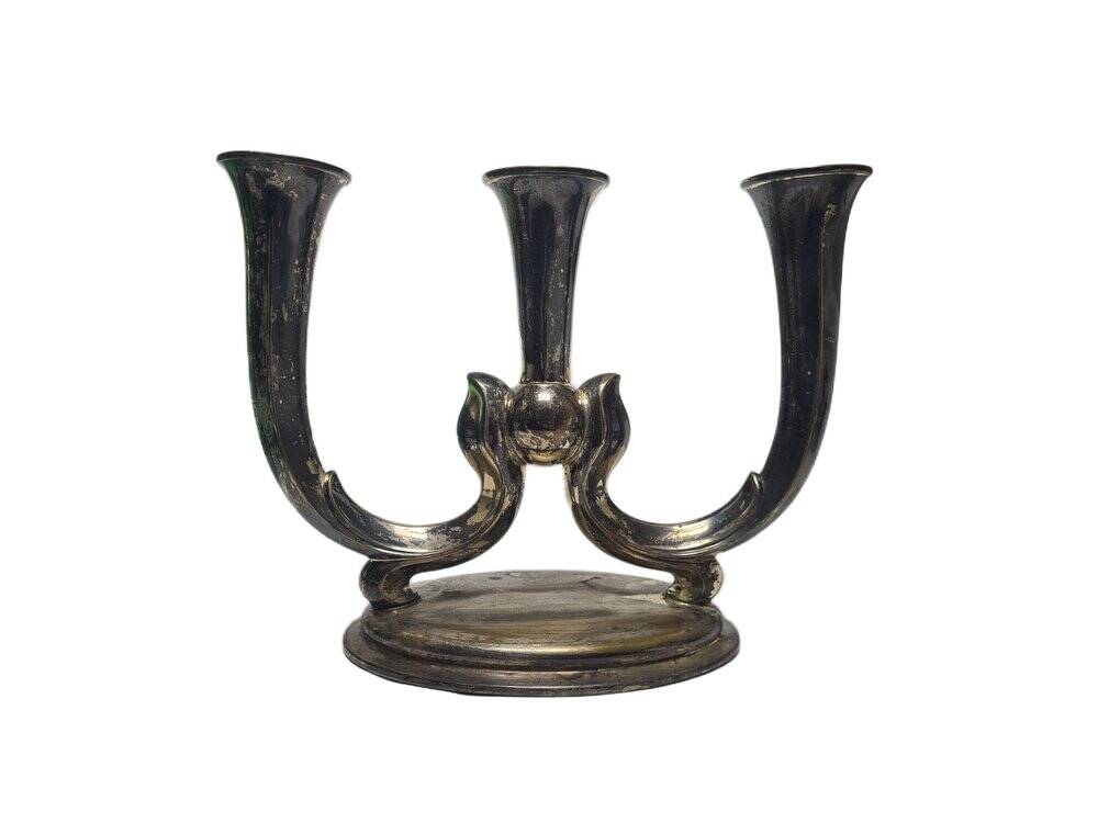 Art Deco three-armed candleholder, Germany, 1950s