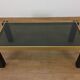 Table basse italienne années 70 noir et doré