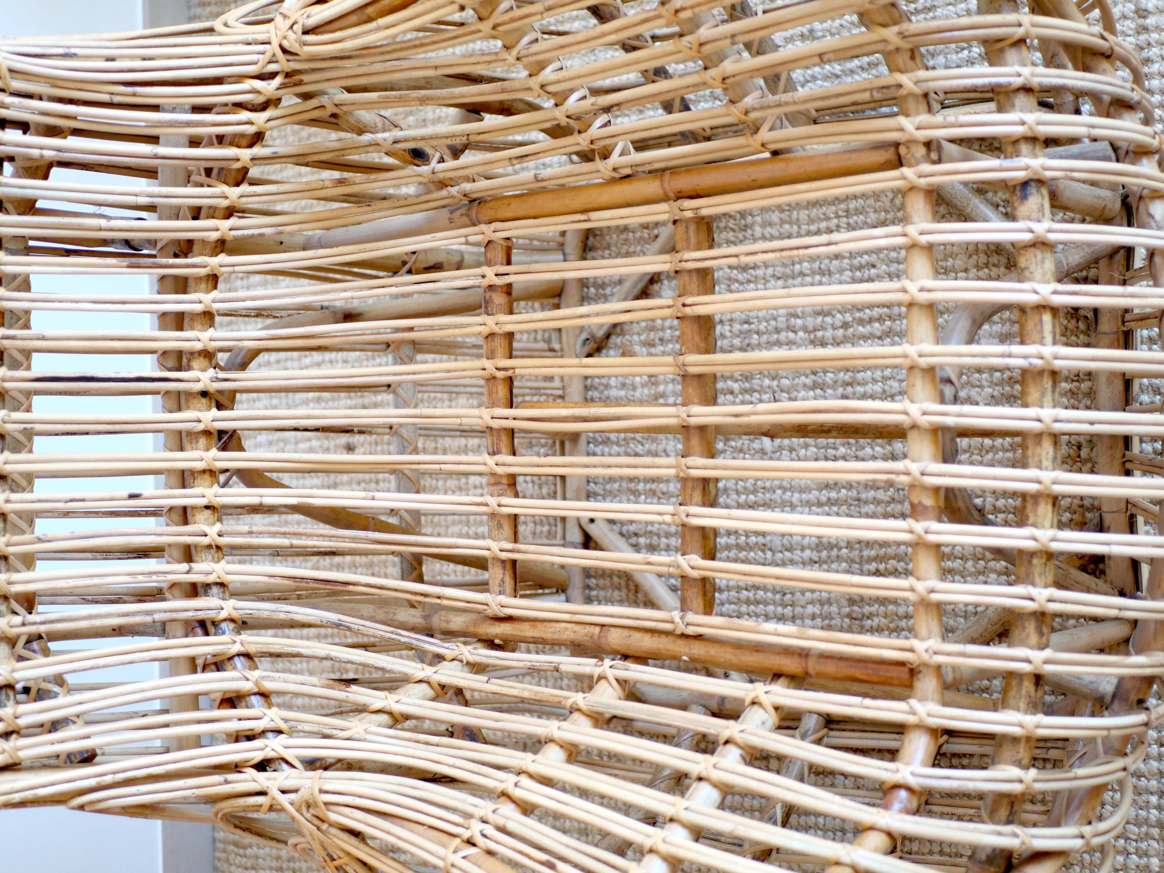 Designer rattan armchair