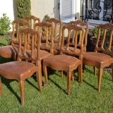 Série de 8 chaises Néo-rustiques