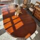 Round table with central leg 110cm extendable to 210cm