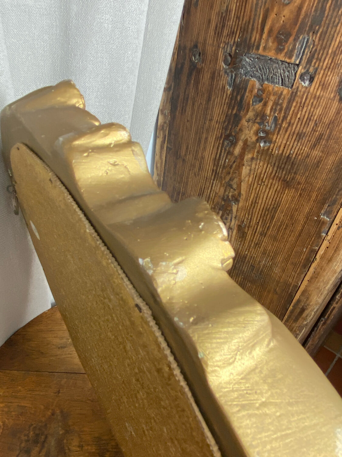 Rococo style mirror in wood and gilded stucco