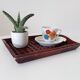 Plateau vintage fait main art populaire asie