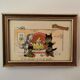 Small frame old postcard early 20th century little humanist cats st nicolas christmas