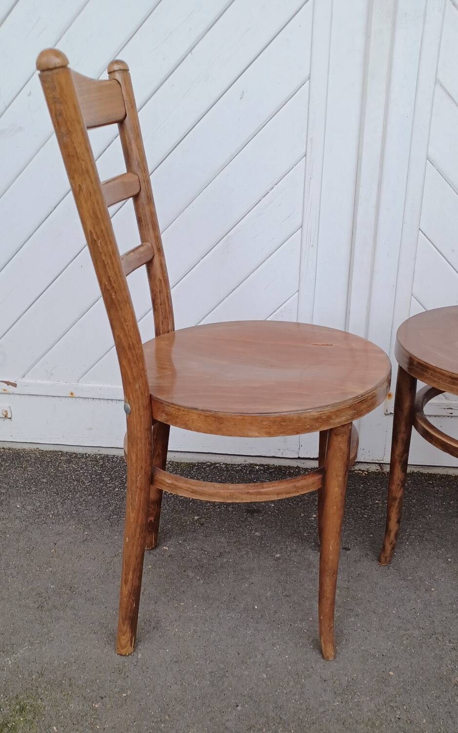Pair of Baumann bistro chairs
