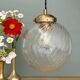 Vintage transparent glass suspension globe