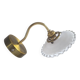 Wall lamp in gilded brass and mini opaline 1930