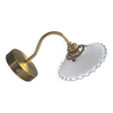 Wall lamp in gilded brass and mini opaline 1930