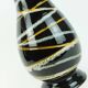 Vase ouest-allemand des années 1950, modèle scheurich 215-33, décor à rayures, fond noir