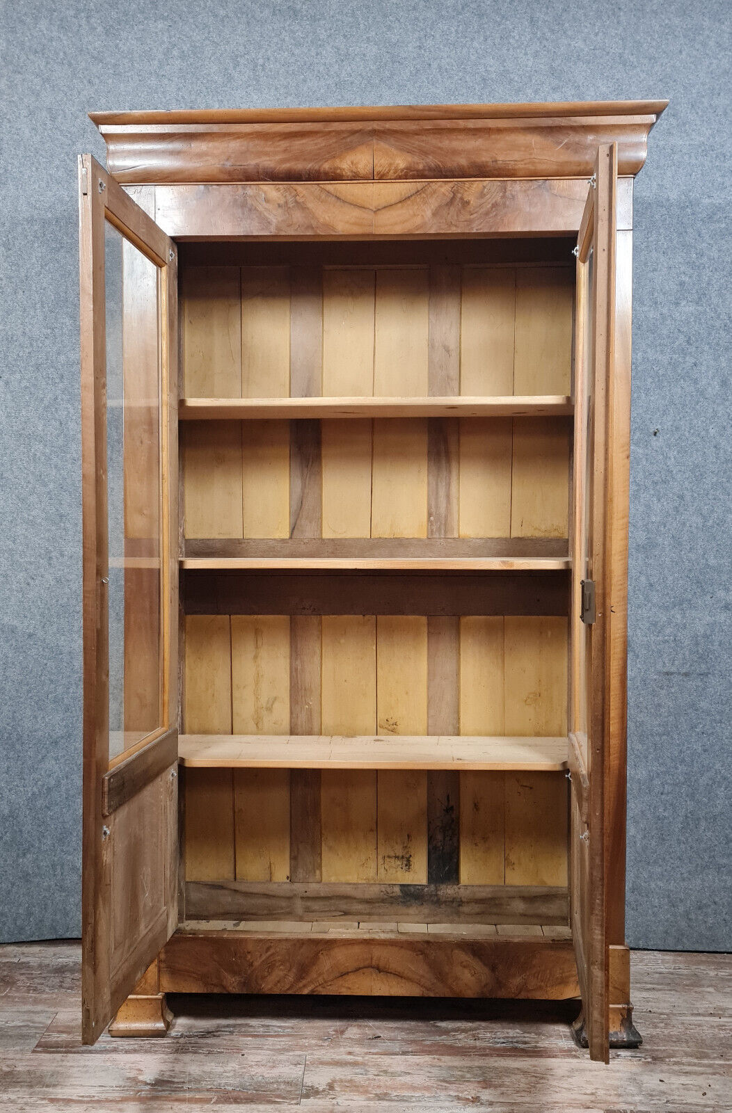 Louis Philippe walnut period library circa 1830