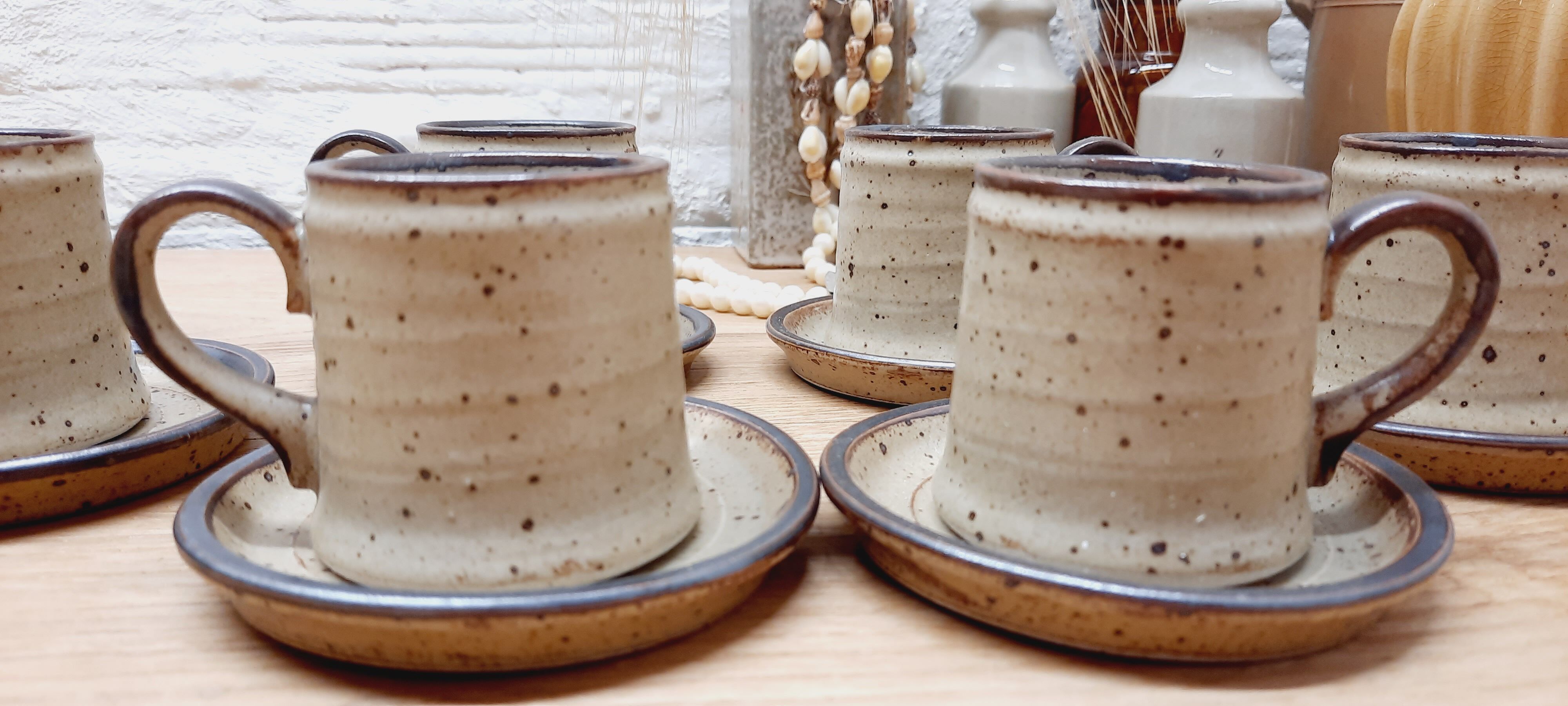 Set 6 cups Espresso sandstone