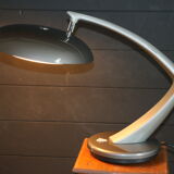Metallic grey desk lamp FASE