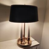 Empire style hot water bottle lamp - bronze and brass candle holder lamp