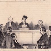 19th Century Lithograph Honoré Daumier 1839 Court Lawyer Judge Magistrate Justice