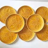 8 Sarreguemines slip plates