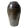 Brown-black glazed stoneware vase, signed underneath the base, circa 1950.