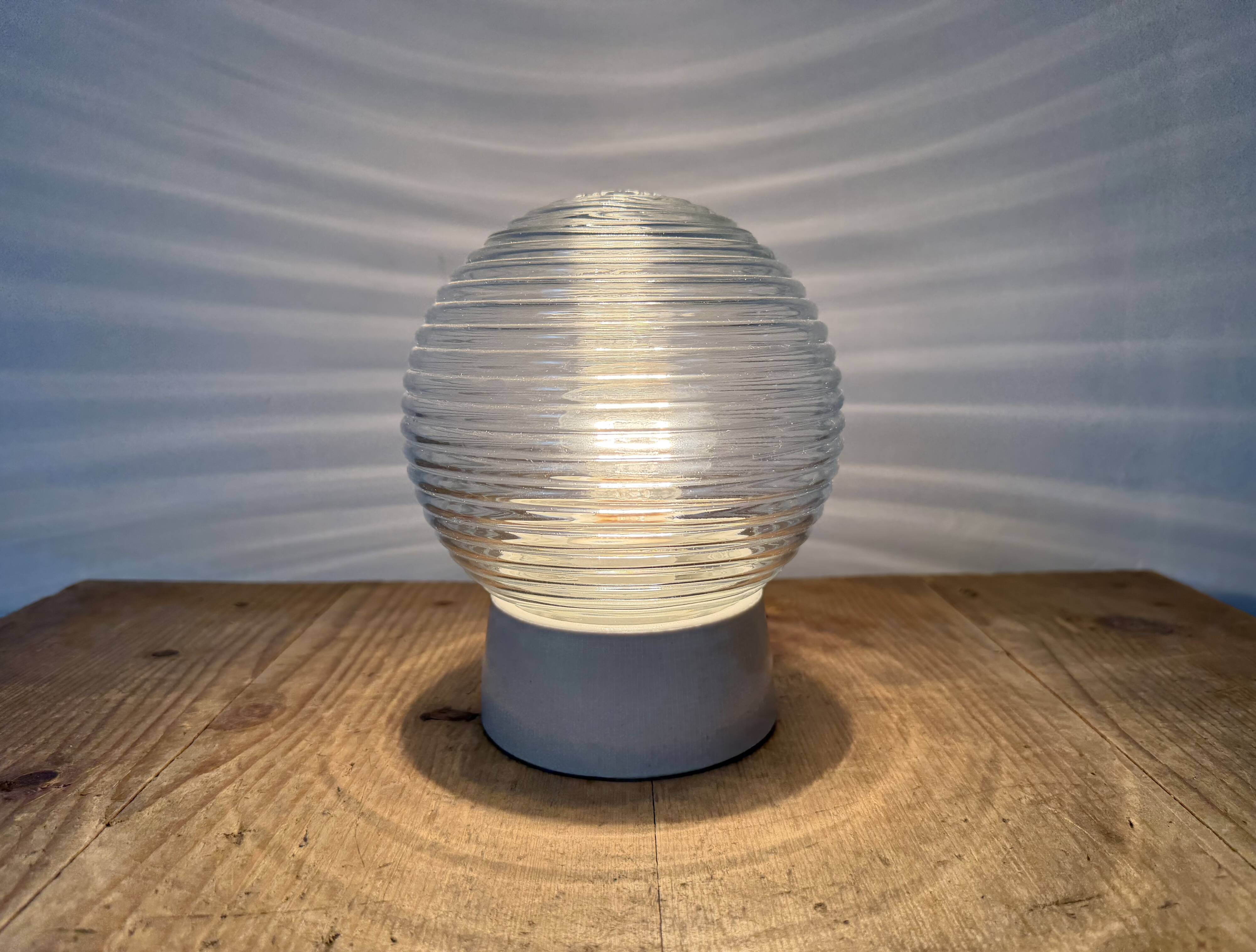 Vintage White Porcelain Ceiling Light, 1970s