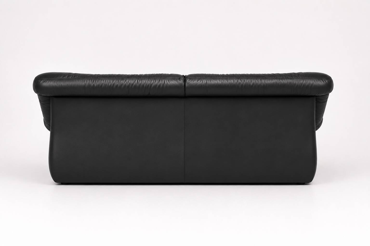 1970’s Vintage Italian design black leather sofa from PelleRossi