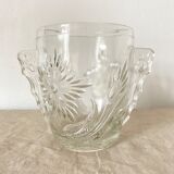 Art Deco chiseled glass ice bucket