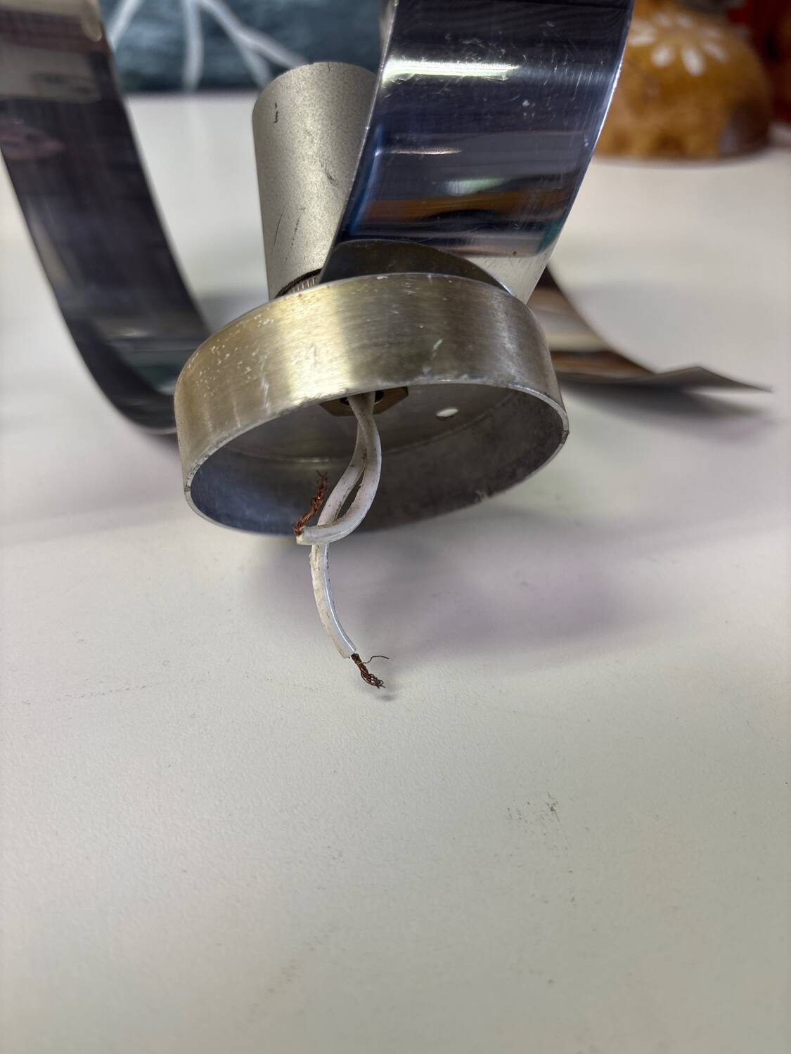 Pair of vintage 70s chrome wall lights