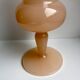 Vase en opaline rose pâle années 50-60