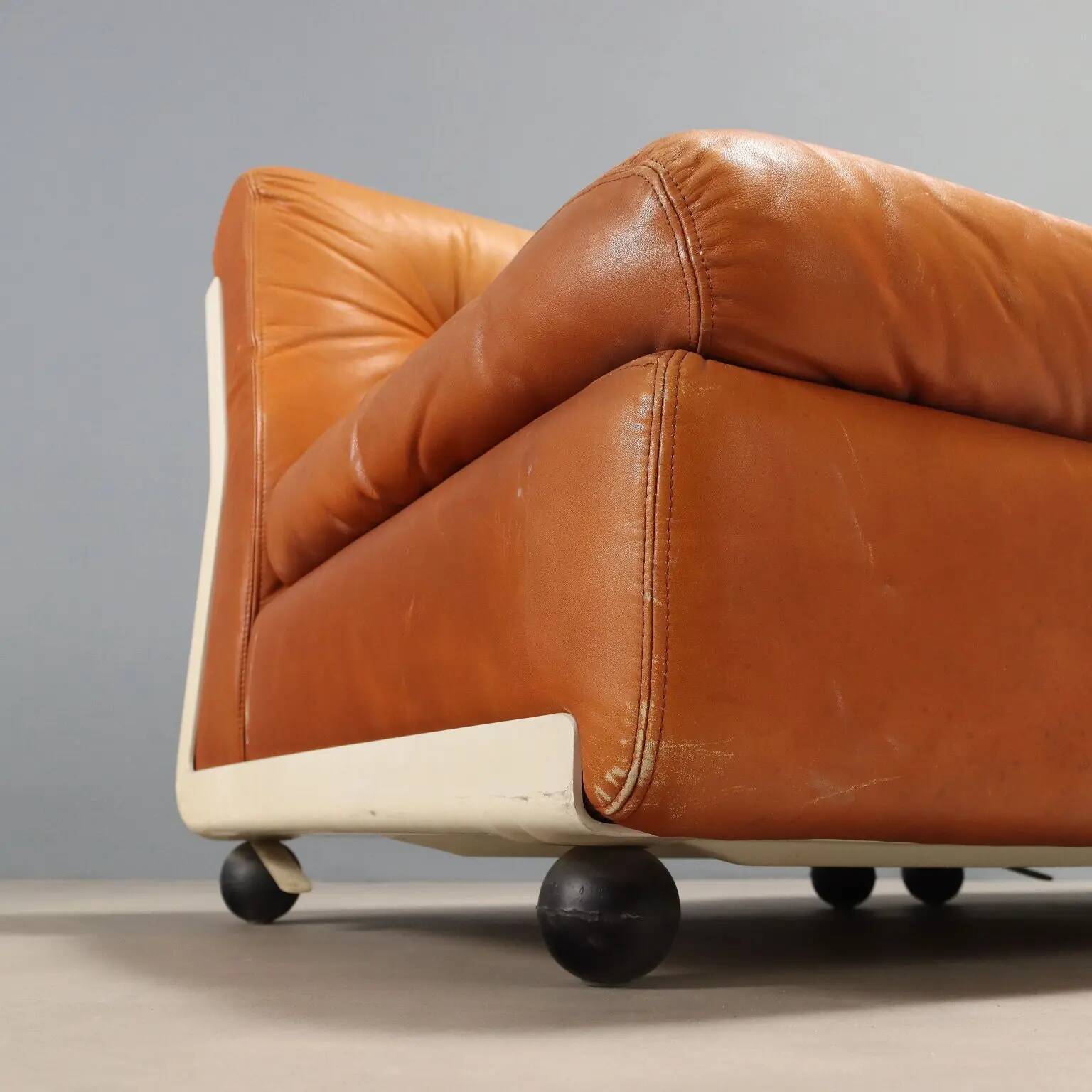 Fauteuils Amanta B&B vintage design Mario Bellini Italie années 1970