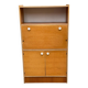 Secrétaire scandinave lumineux vintage avec 3 portes 1960