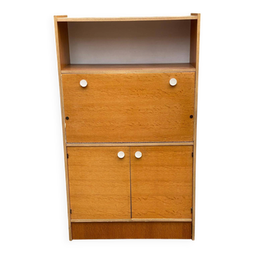 Vintage Scandinavian bright secretary with 3 doors from the 1960s.