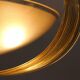 Brass and Curved Glass Ceiling Light from ESC Zukov, 1940s
