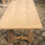 Monastery table in stripped solid oak