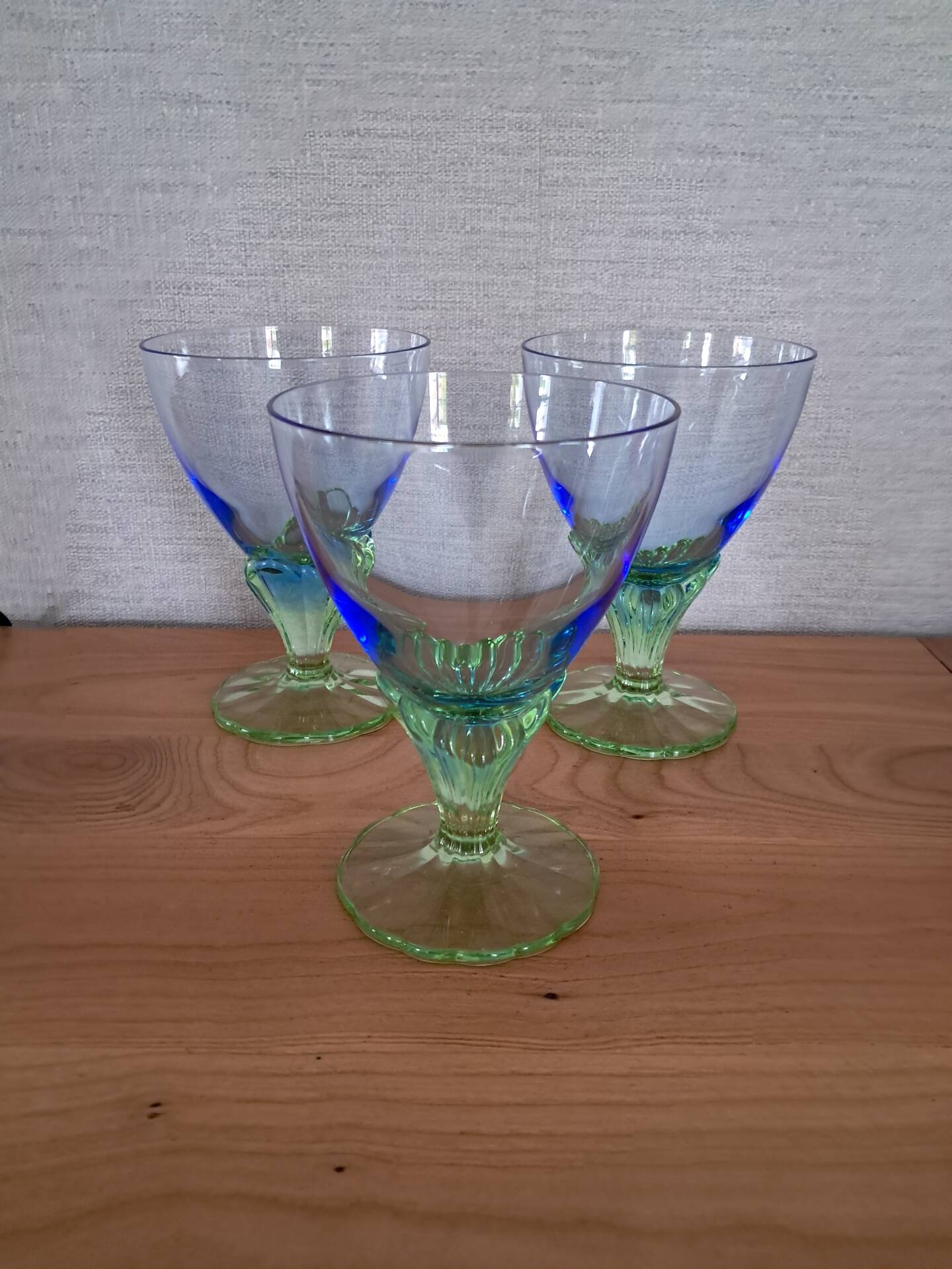 3 verres Bormioli Rocco Bahia années 80