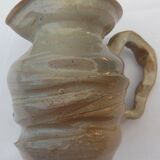 Enamelled ceramic pitcher, ass signature to be identified
