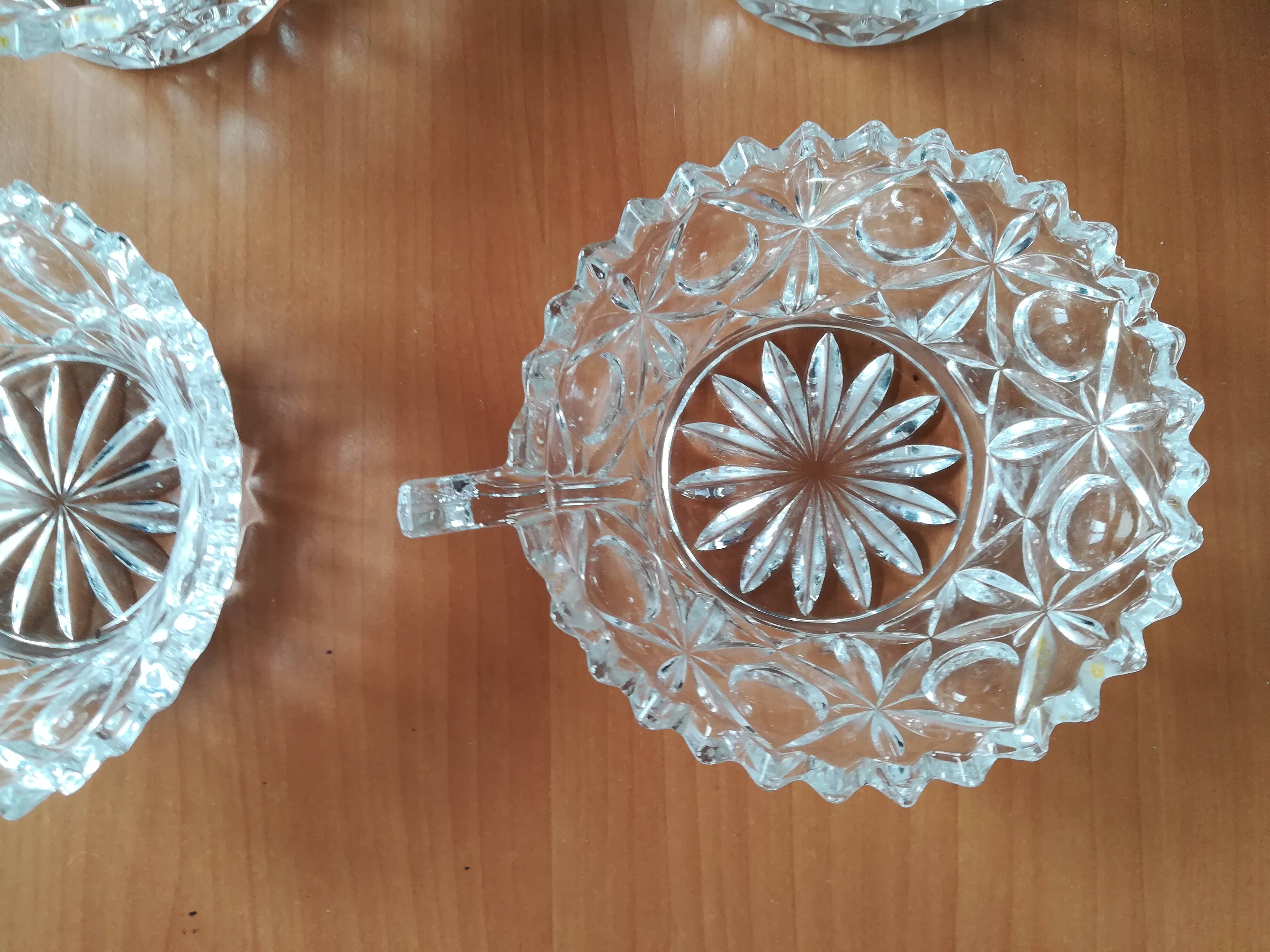 Chiseled glass fruit salad set