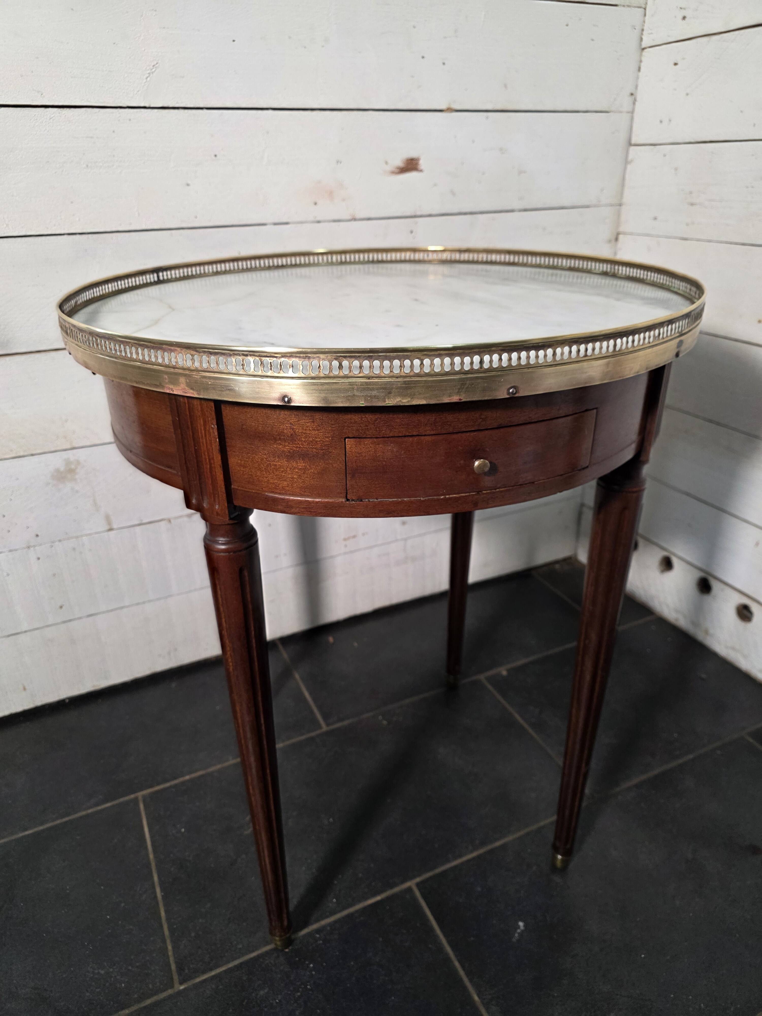 Louis XVI style bouillotte table in mahogany