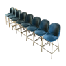 High chairs Beetle Gubi blue velvet