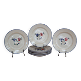 10 old Saint-Amand semi-deep plates, "Nelly" model
