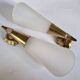 Appliques laiton et plexiglas style Maison Lunel