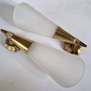 Appliques laiton et plexiglas style Maison Lunel