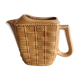 Rectangular ochre pitcher imitation wicker / vintage 60s-70s