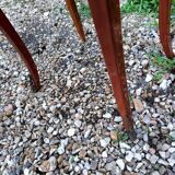Tables de chevets en marqueterie plateau marbre style louis xv