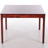 Square Danish designer Rosewood coffee table, 1970s