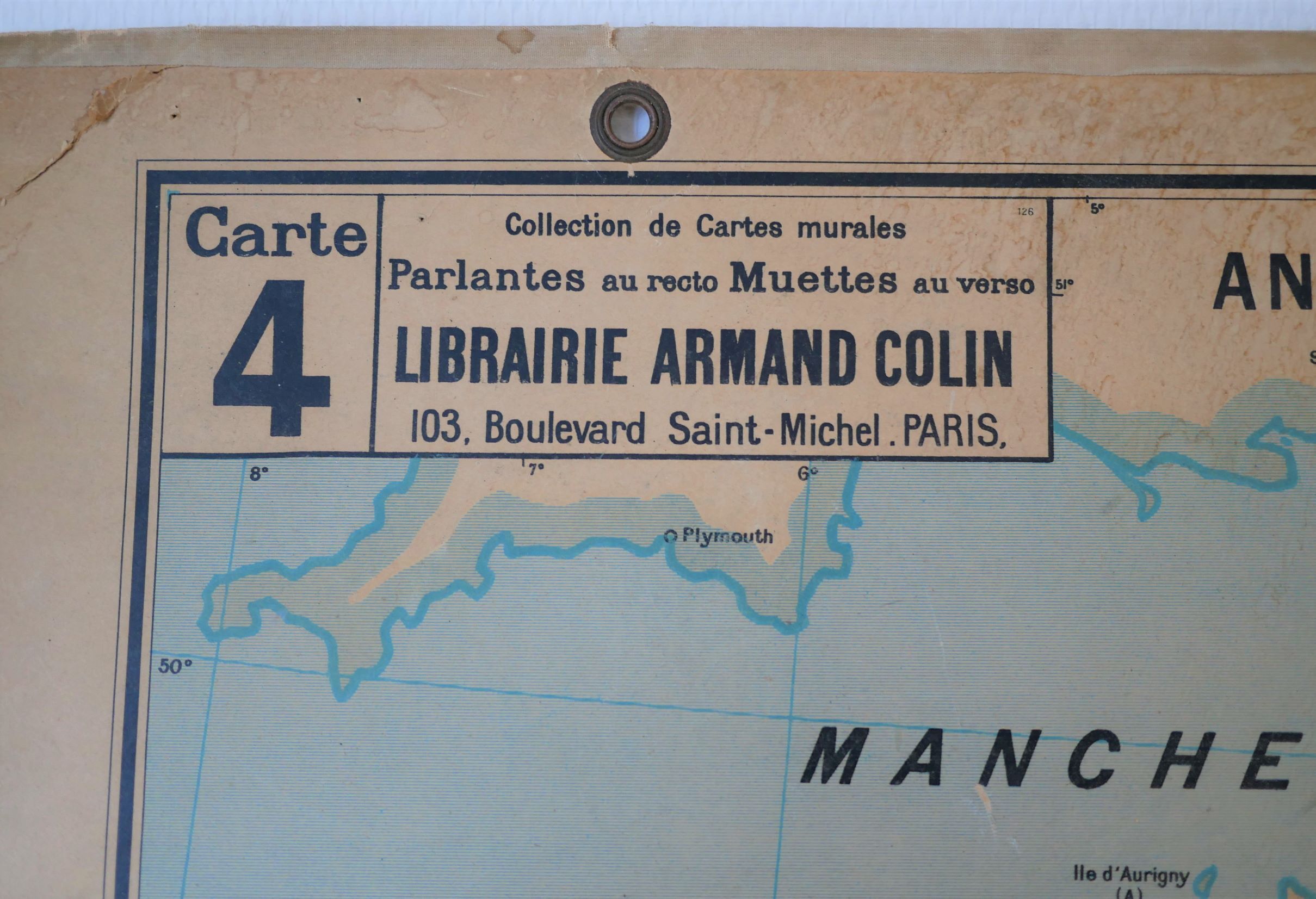 Map of France vintage - school poster n ° 4