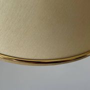 Vintage adjustable wall lamp, brass and beige fabric, France 1970
